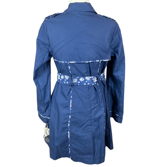 Jason Wo x Target worn by Blake Lively navy Blue double breasted trench coat XS - Picture 4 of 16